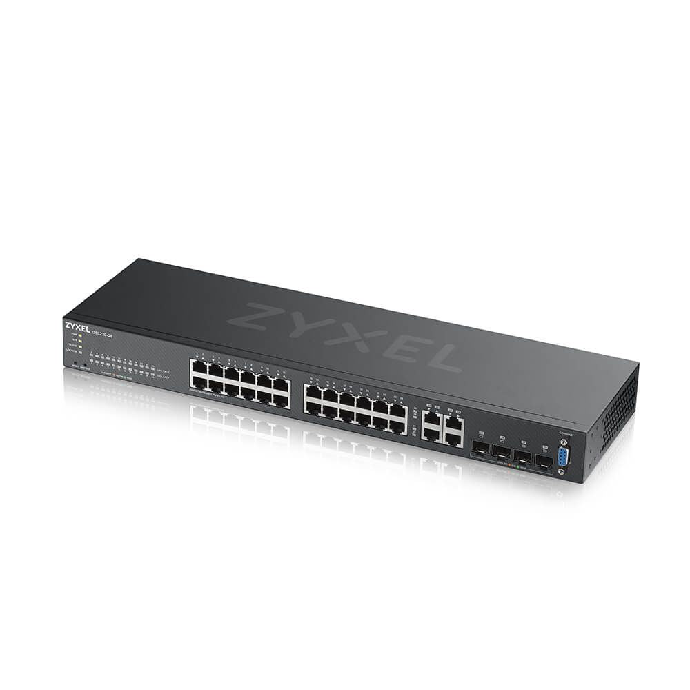 Zyxel Switch L2 + 24 ports gbe + 1AN ncc, 1 GB, NebulaFlex Pro
