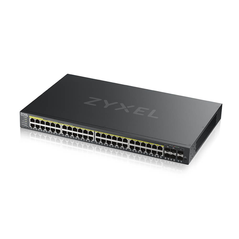 Zyxel Switch L2 + 48 ports gbe + 1AN ncc 375W, 1 GB, PoE 375W, NebulaFlex Pro