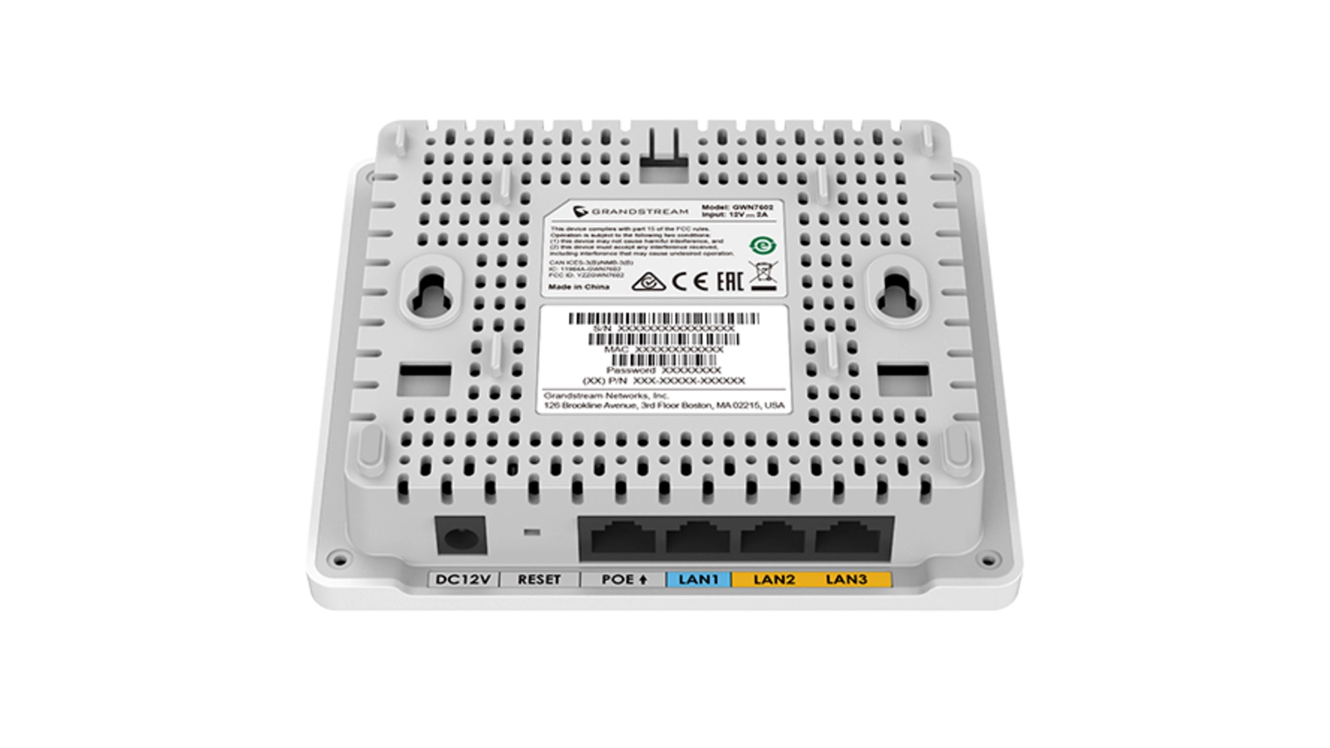 Grandstream GWN7604 Point d acces int WiFi 6 AX3000 WiFi 5, 2,4 & 5 Ghz, Interieur, Mural
