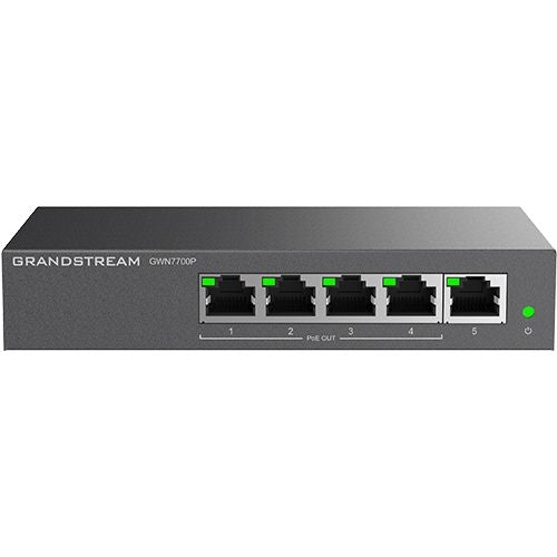 Grandstream GWN7700P Switch 5 ports 1 GB PoE 60W