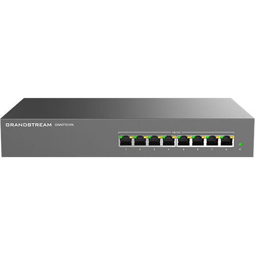 Grandstream GWN7701PA Switch 8 ports 1 GB PoE 60W