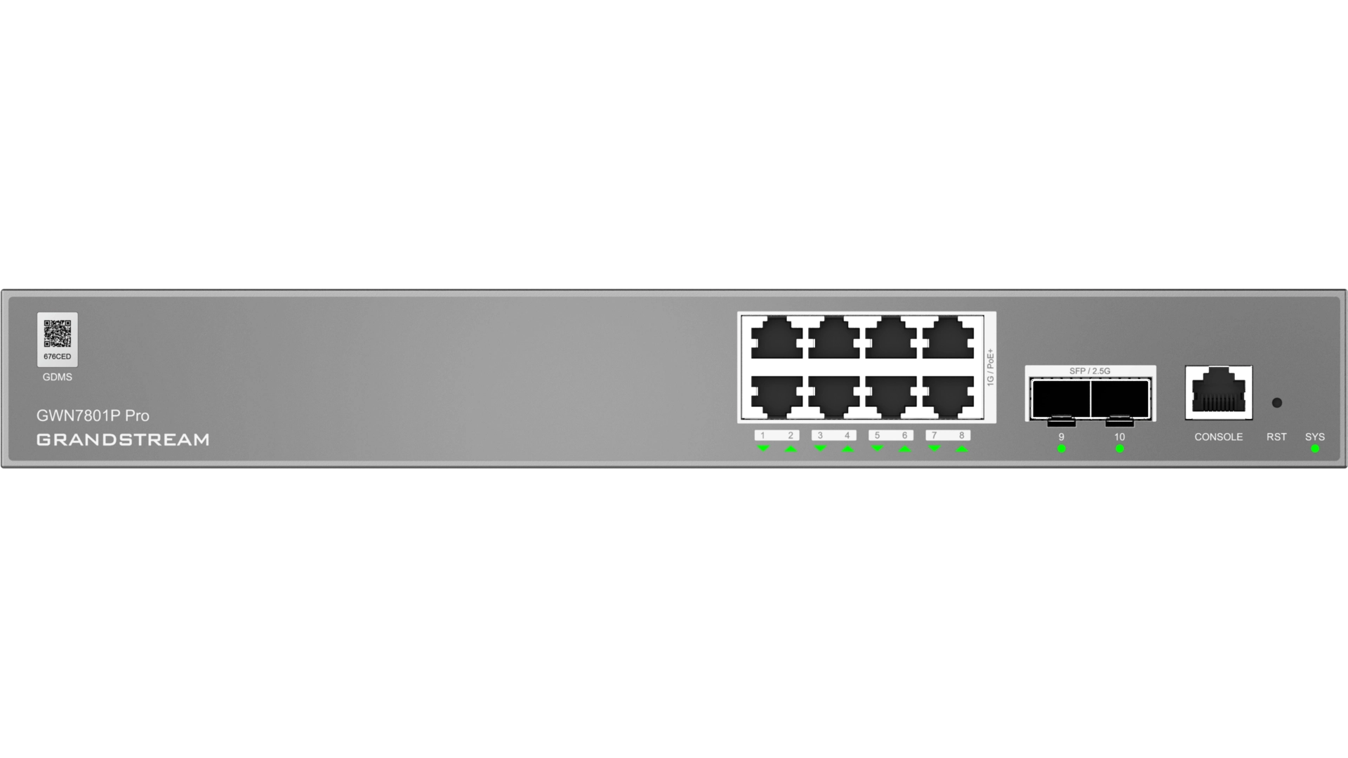 Grandstream GWN7801P-PRO Switch 8 ports 1 GB 2 SFP L2 Cloud