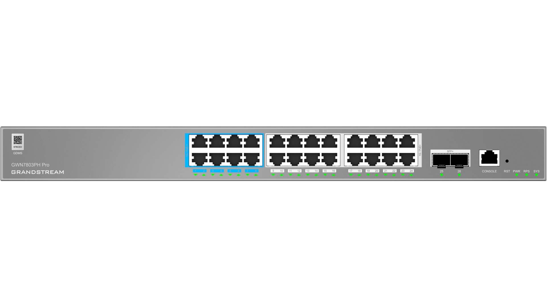 Grandstream GWN7803PH-PRO Switch 24 ports 1 GB PoE 460W