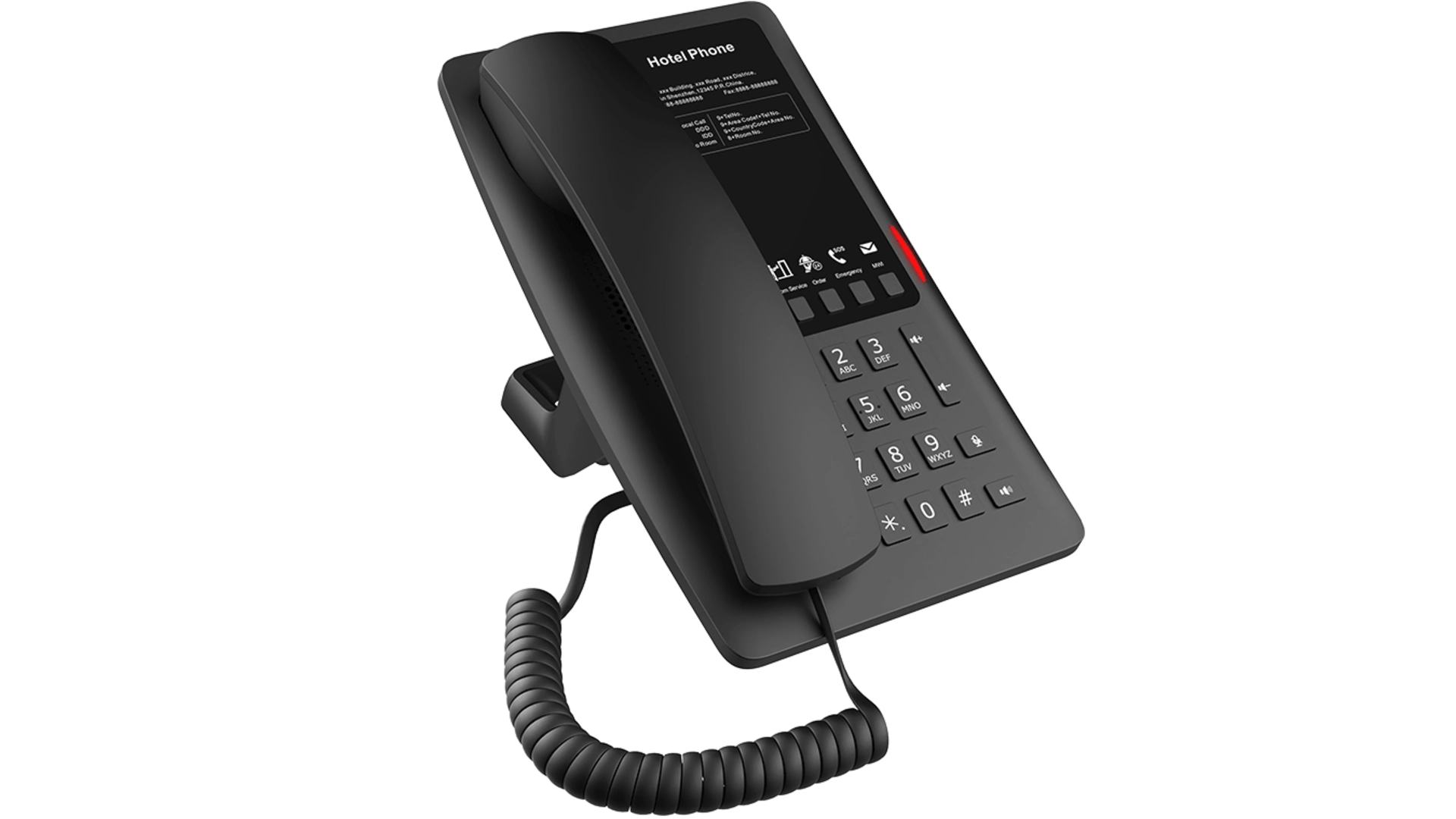 Fanvil H4-B — Téléphone IP Noir Hotel 2 Comptes SIP