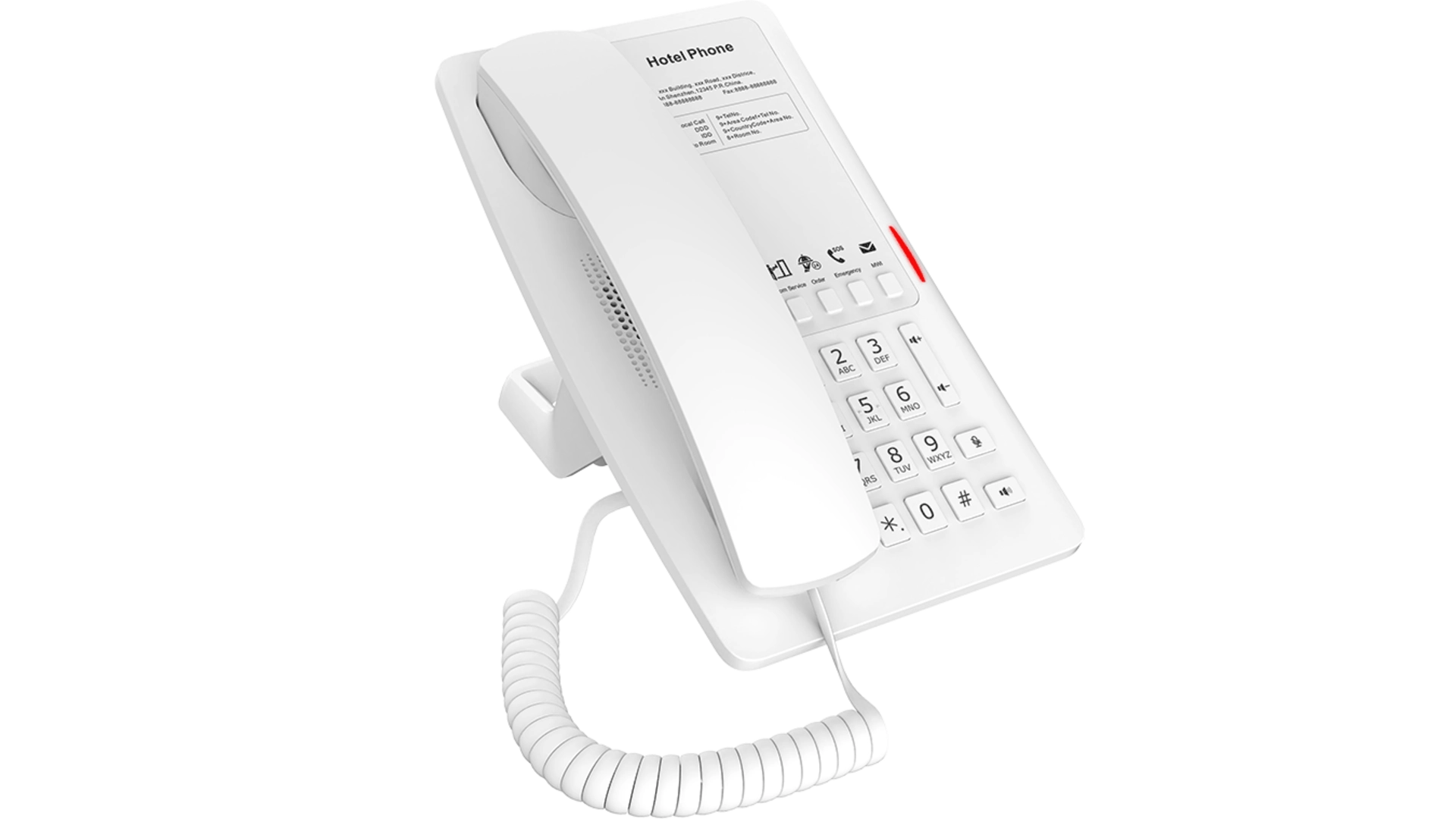 Fanvil H4-W — Téléphone IP Blanc Hotel 2 Comptes SIP