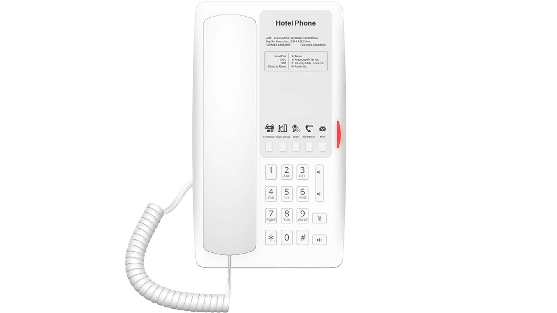 Fanvil H4-W — Téléphone IP Blanc Hotel 2 Comptes SIP