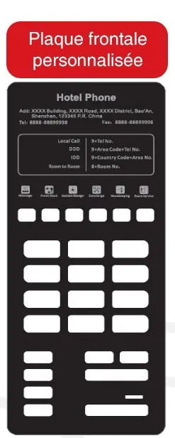 Fanvil H5W-B — Téléphone WiFi Hôtel Noir 1 Compte SIP