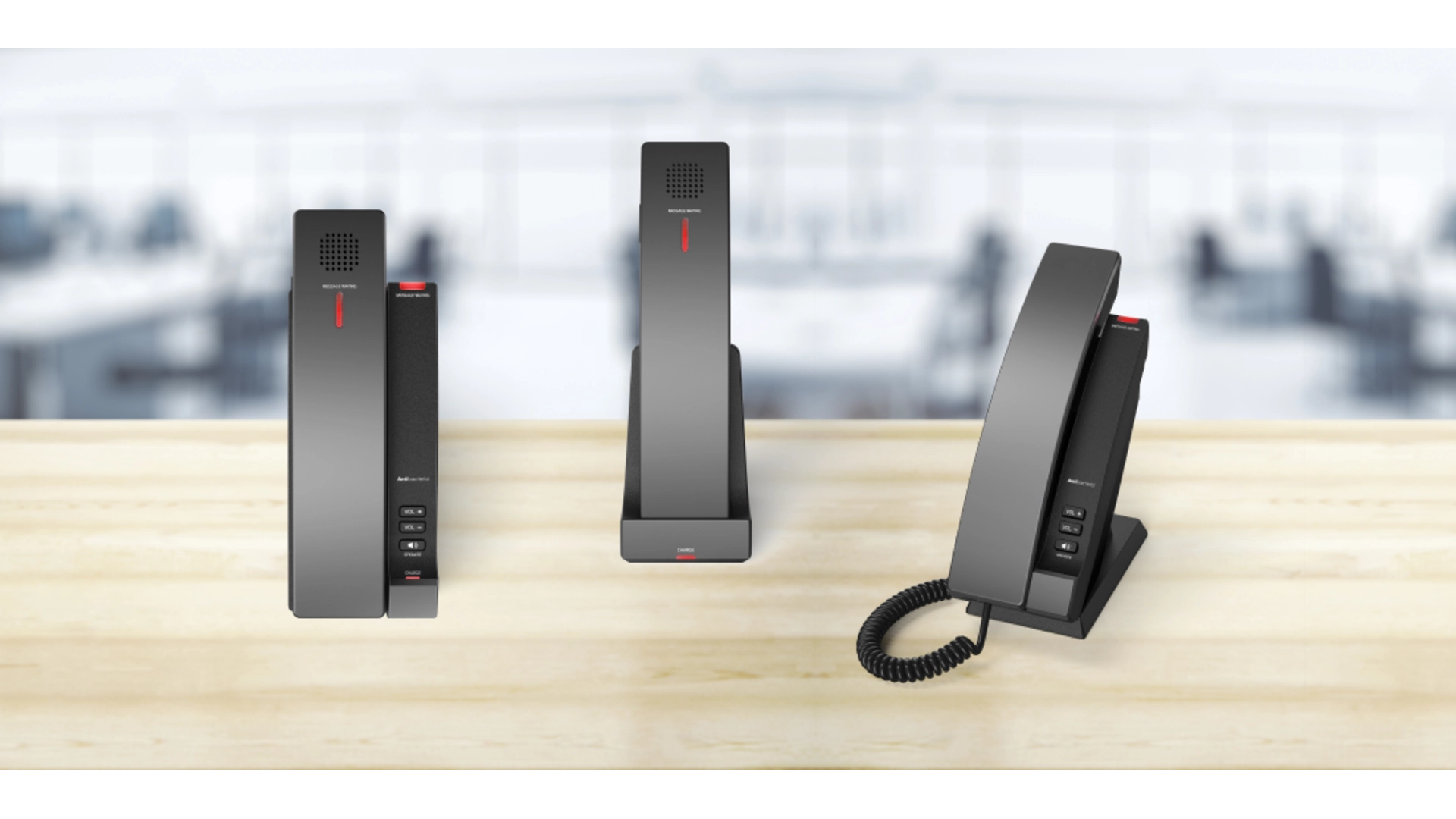 Snom HD101 - Téléphone SIP 1 compte PoE antibactérien 2 touches combiné DECT fonction hôtel