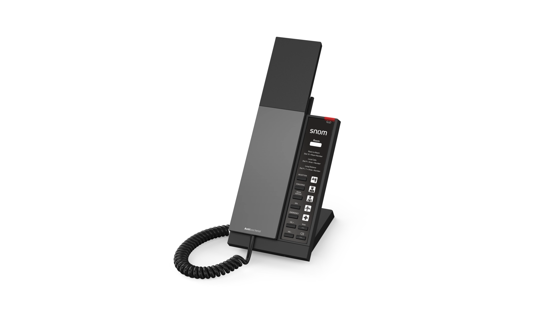 Snom HD340A - Téléphone analogique antibactérien avec fonctions hôtel