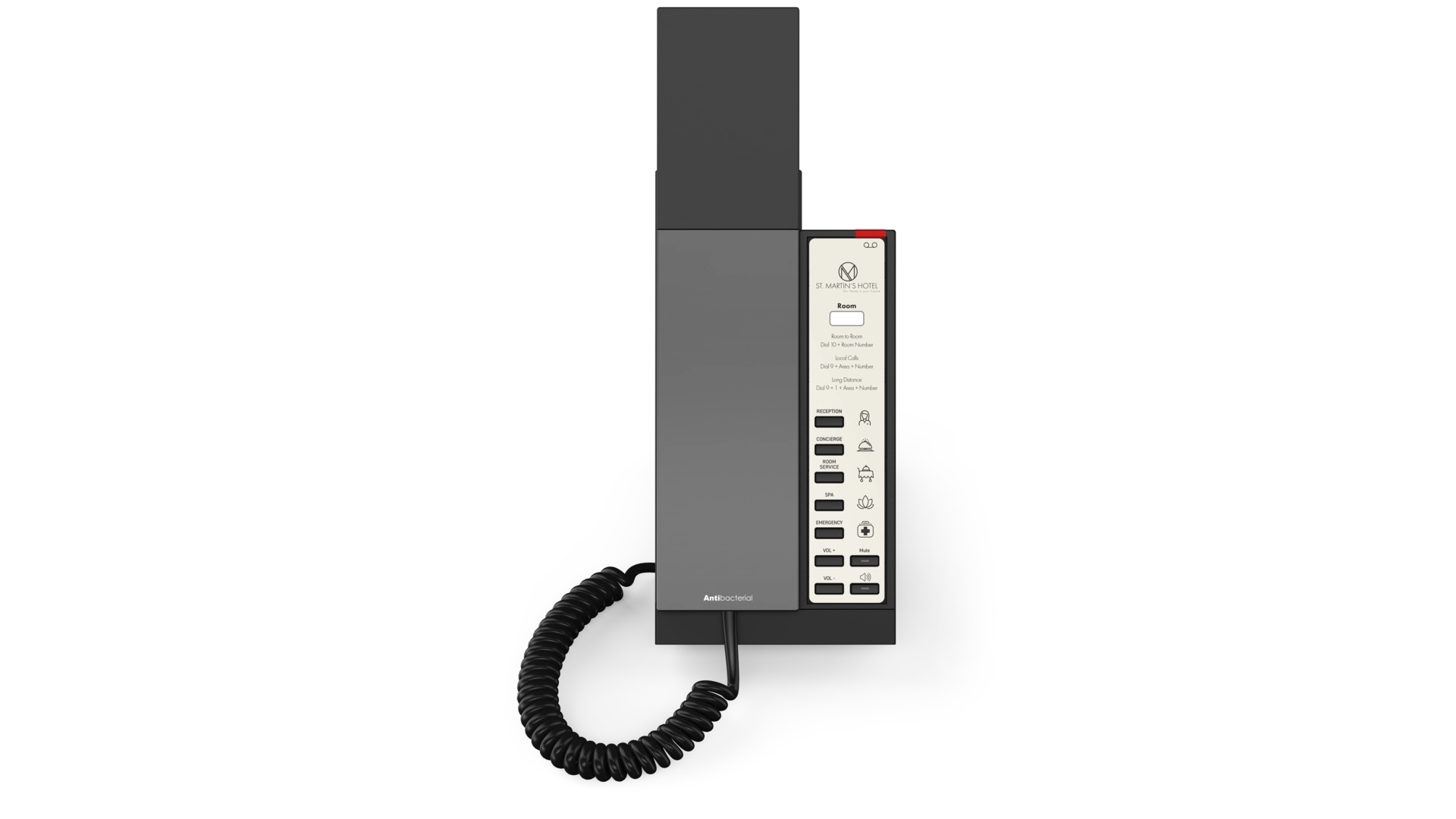 Snom HD340A - Téléphone analogique antibactérien avec fonctions hôtel