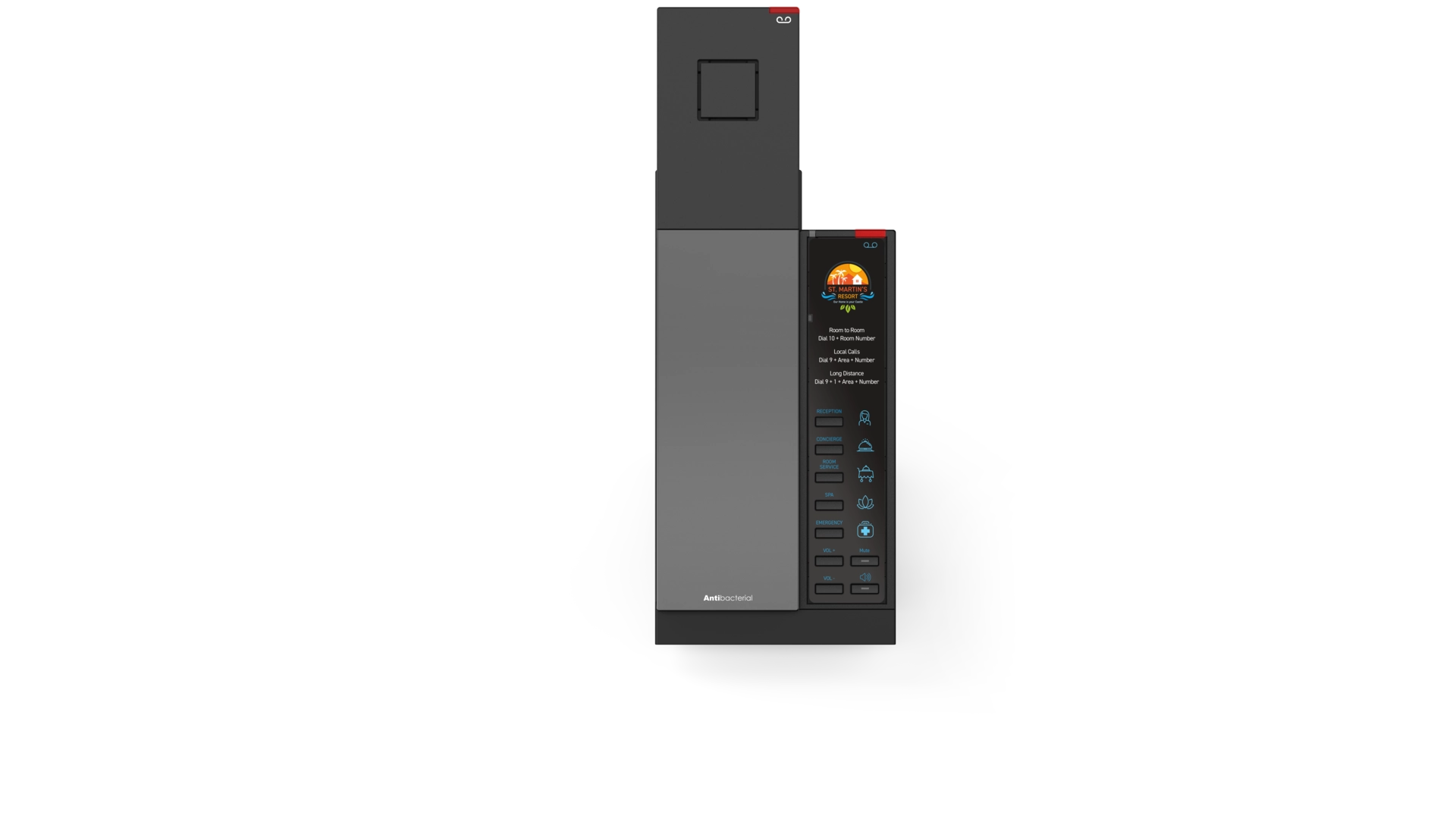 Snom HD341A - Téléphone analogique antibactérien avec fonctions hôtel et 12 touches