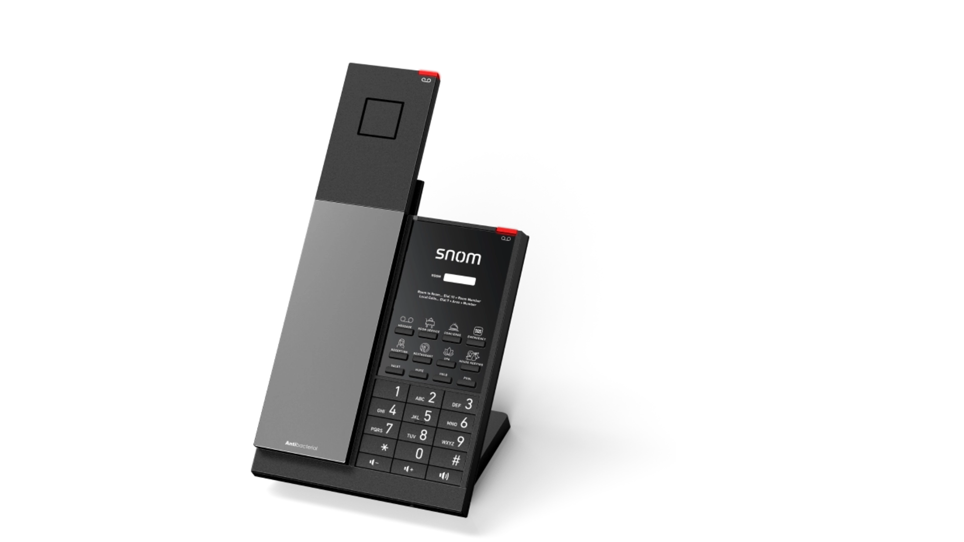 Snom HD351W - Téléphone SIP 1 compte PoE WiFi DECT antibactérien avec 8 touches programmables
