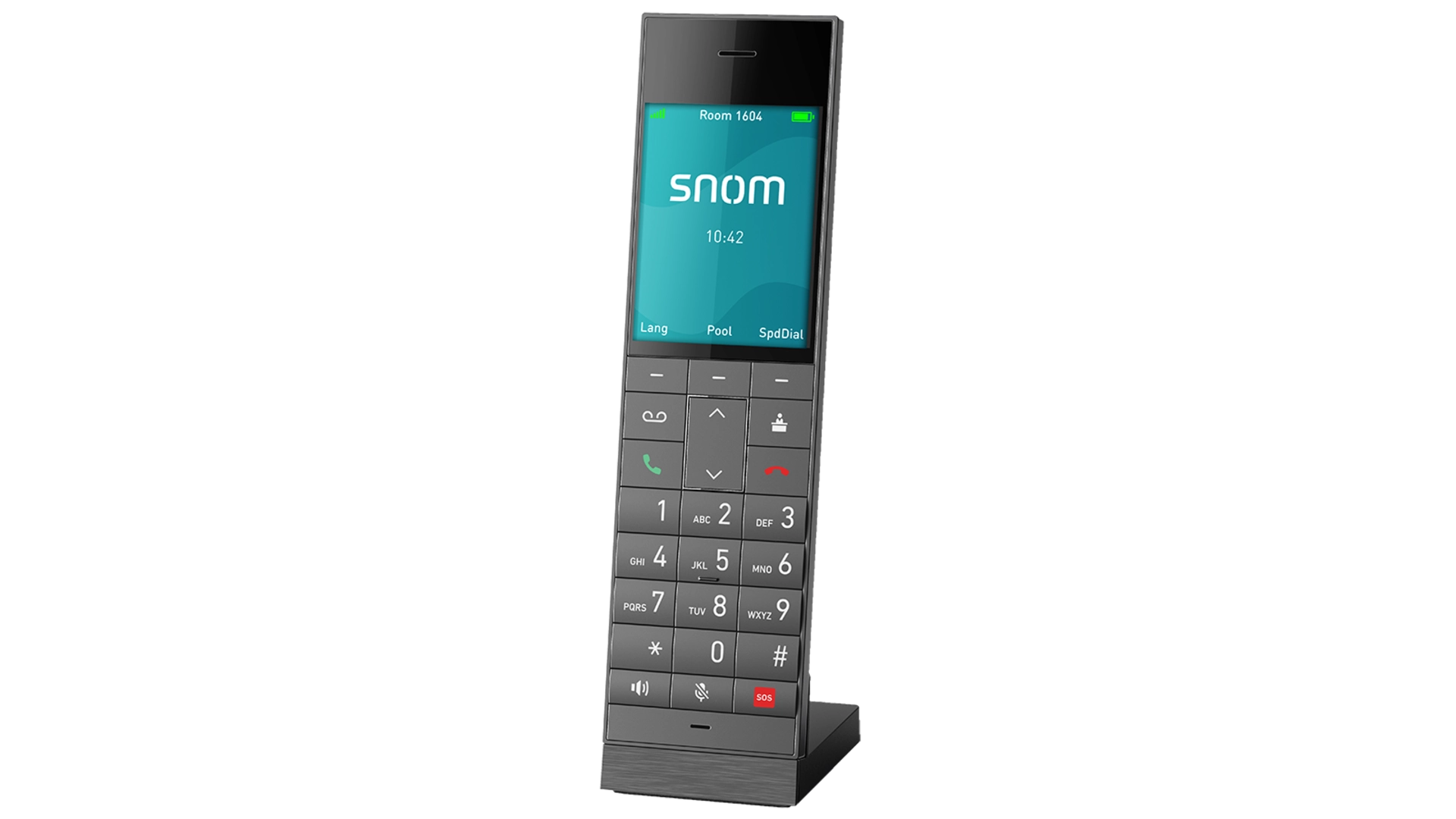 Snom HM2 - Combiné DECT IP PoE écran couleur sans fil pour hôtels