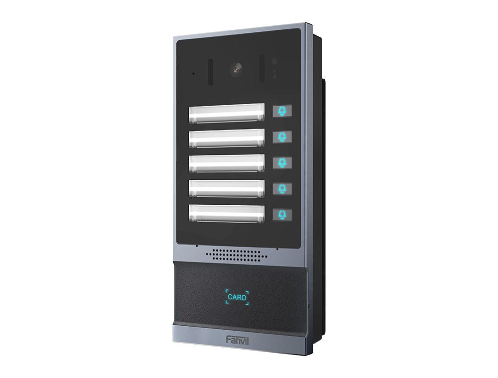 Fanvil I63 - Intercom SIP Video RFID 5 Boutons HD IP66
