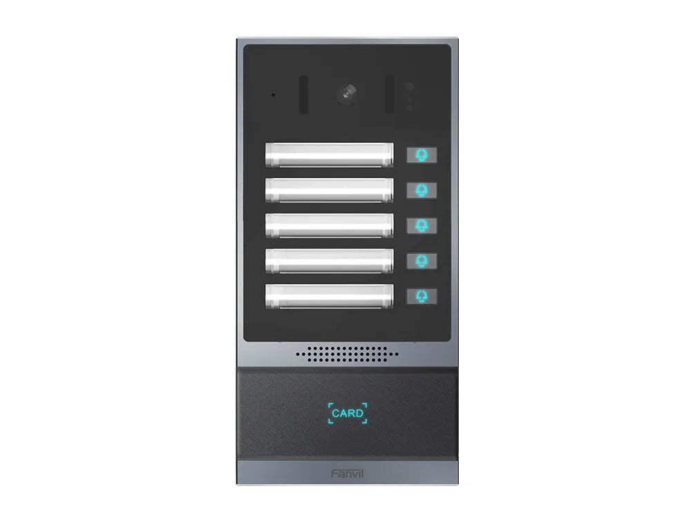 Fanvil I63 - Intercom SIP Video RFID 5 Boutons HD IP66