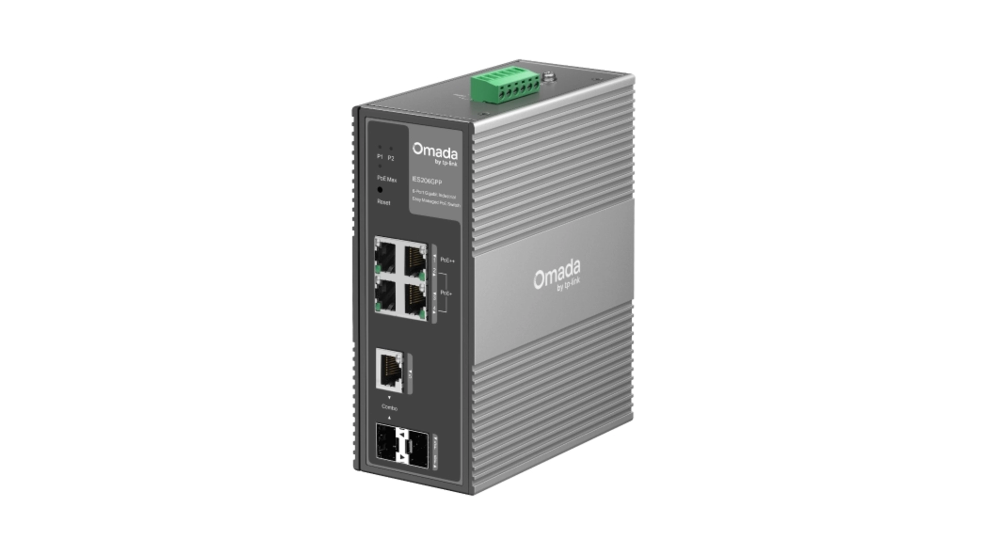 TP-Link IES206GPP - Switch industriel 6 ports Gigabit 3 PoE+ 1 PoE++ Omada