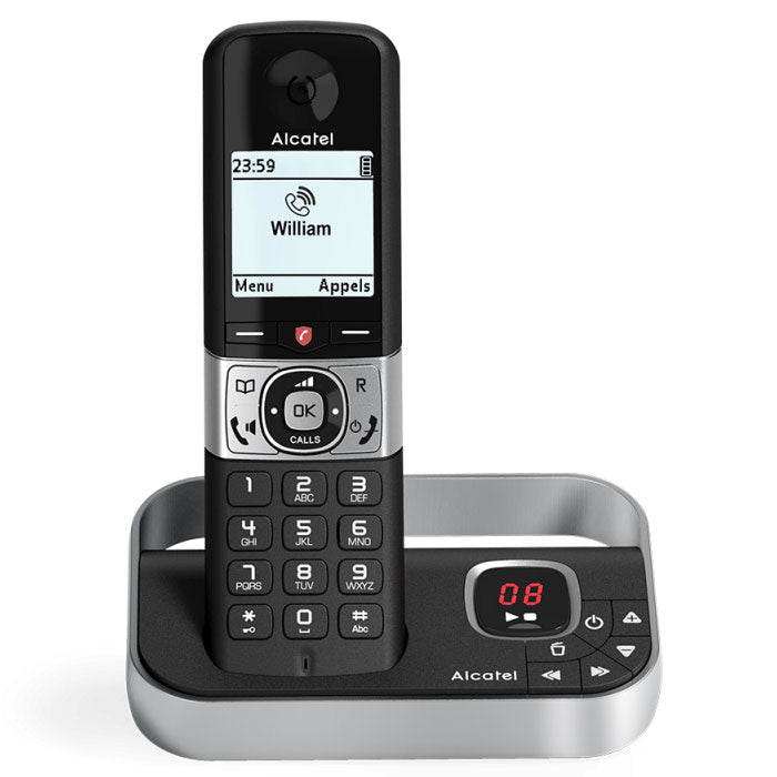 Alcatel F890 Voice Noir – Téléphone DECT sans fil avec blocage d'appels – ATL1422115