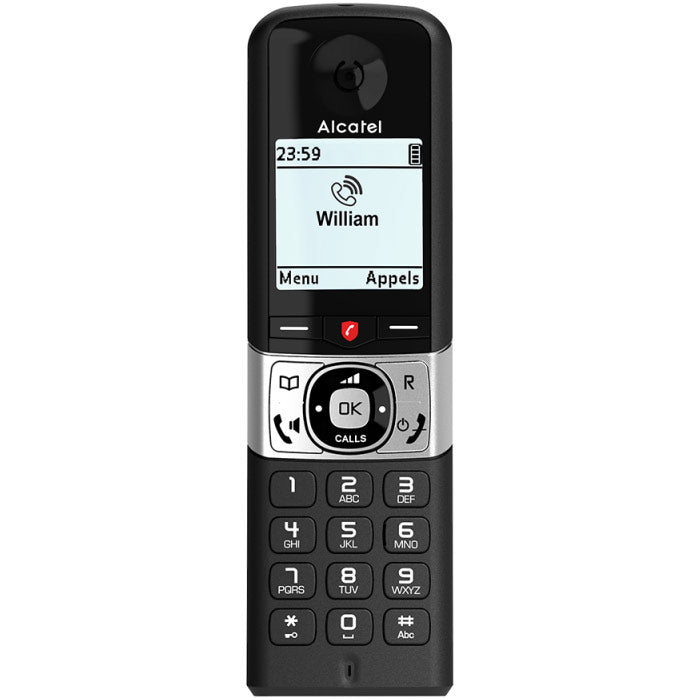 Alcatel F890 Voice Noir – Téléphone DECT sans fil avec blocage d'appels – ATL1422115
