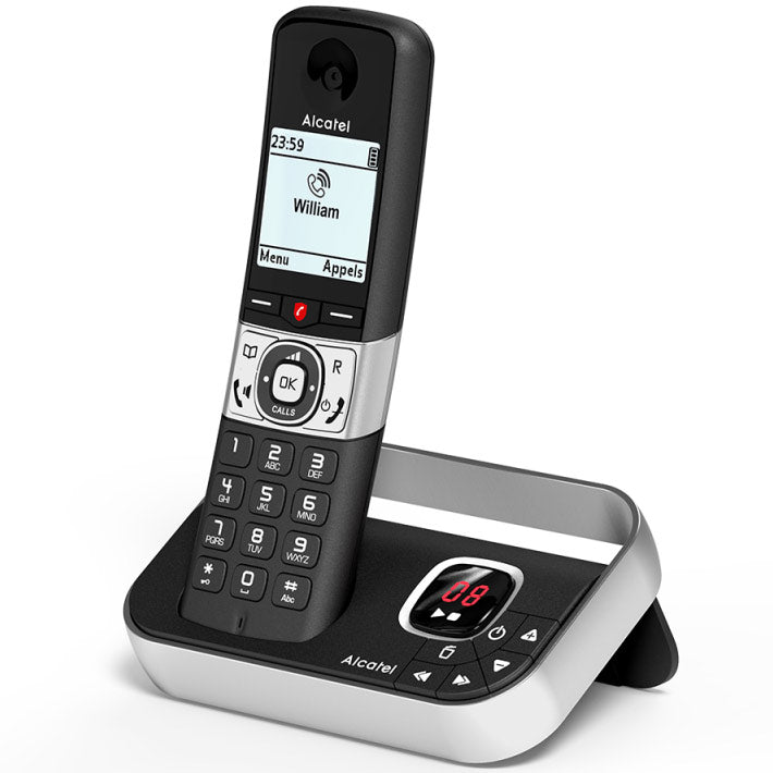 Alcatel F890 Voice Noir – Téléphone DECT sans fil avec blocage d'appels – ATL1422115