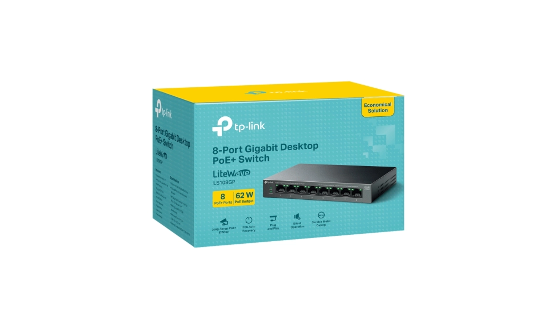 TP-Link LS108GP - Switch 8 ports Gigabit PoE+