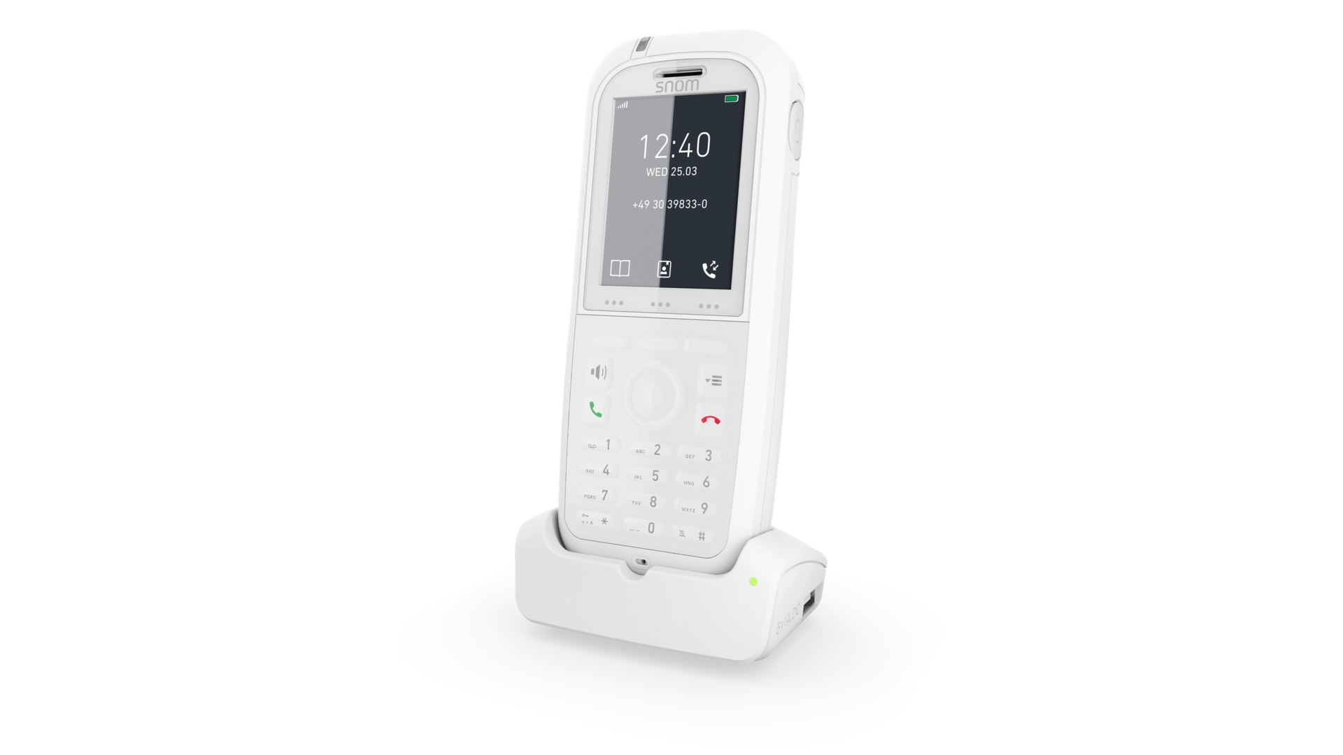 Snom M90 - Téléphone DECT IP65 renforcé, écran couleur, Bluetooth et clip ceinture