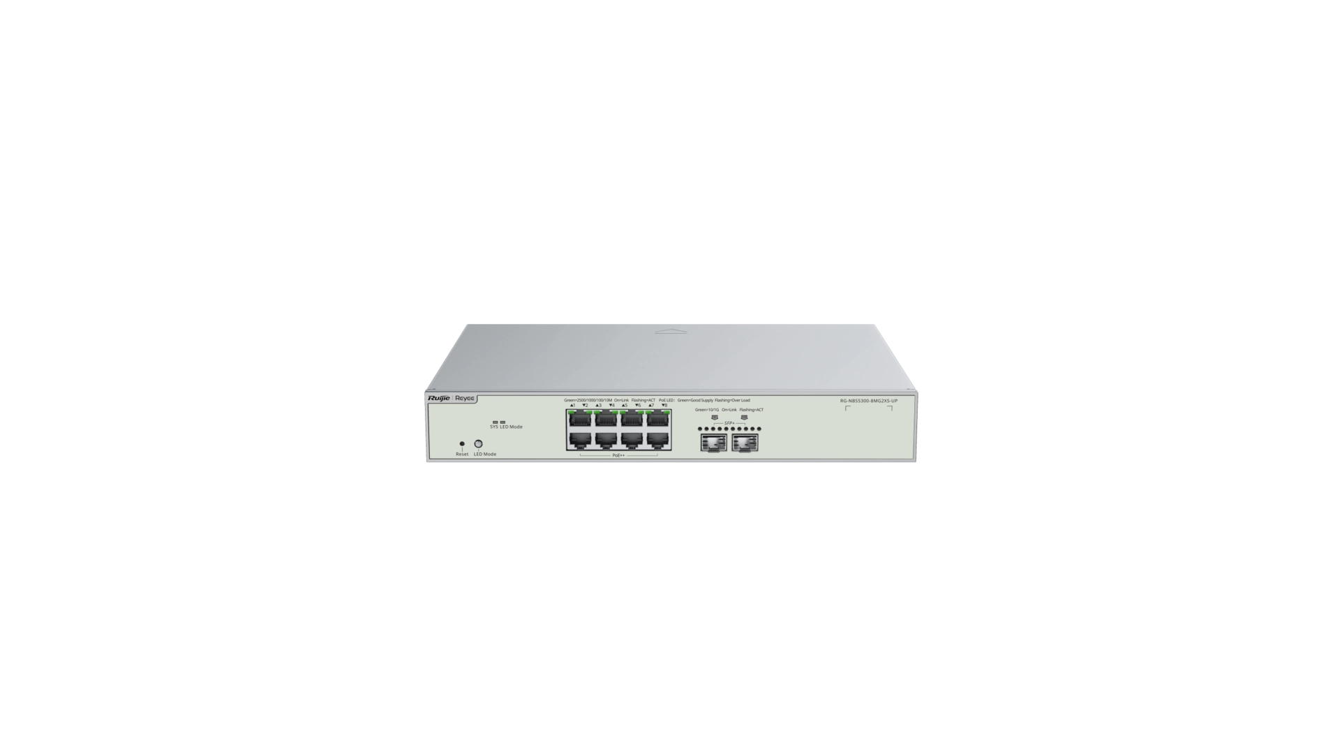 Reyee NBS5300-8MG2XS-UP - Switch 8 ports 2,5G PoE++ L3 manageable