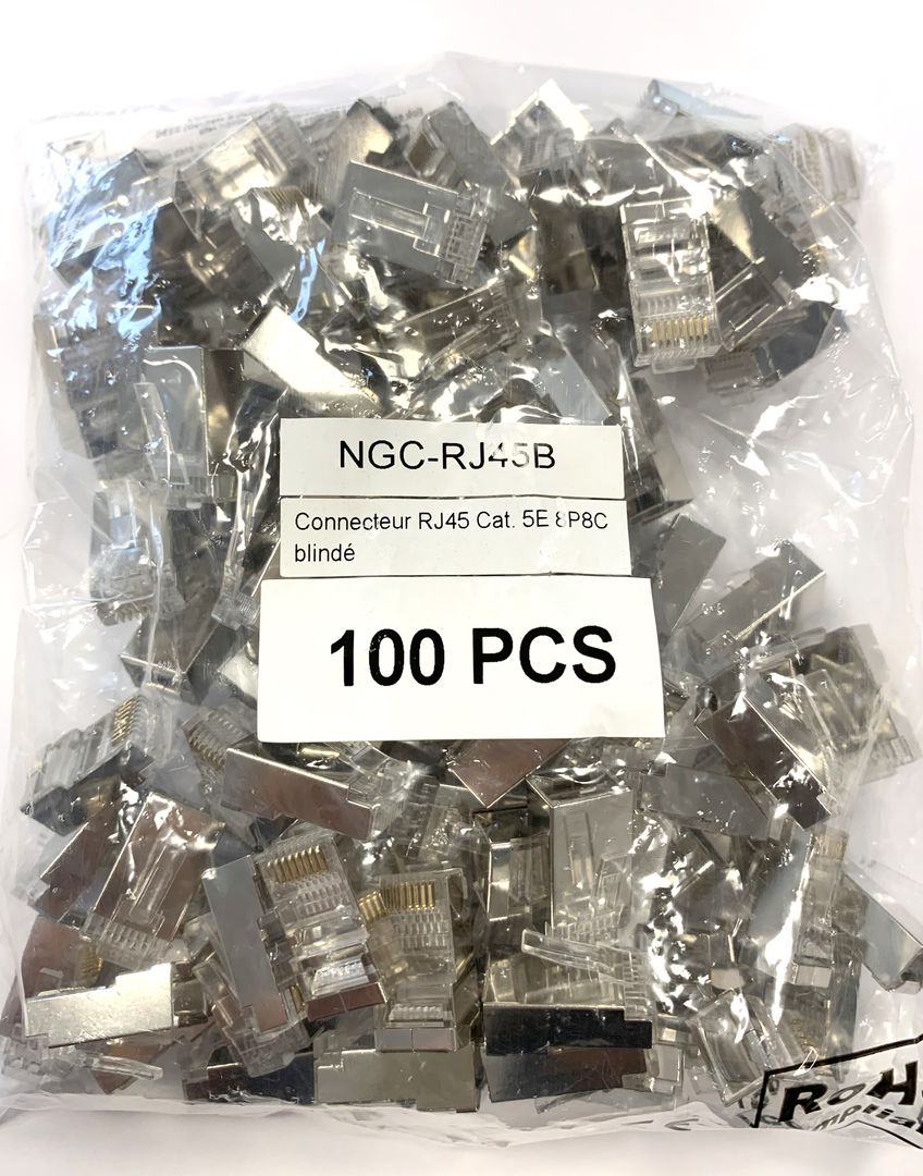 Plug RJ45 Cat5e Blindé 100pcs - NGC Networks
