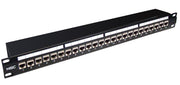 Panneau Miroir 1U 19' Cat5e Équipé - 24 RJ45 Noir NGC2555