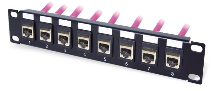 Panneau 1U 10' Cat6a avec 8 Noyaux (ngc1001 Noir)