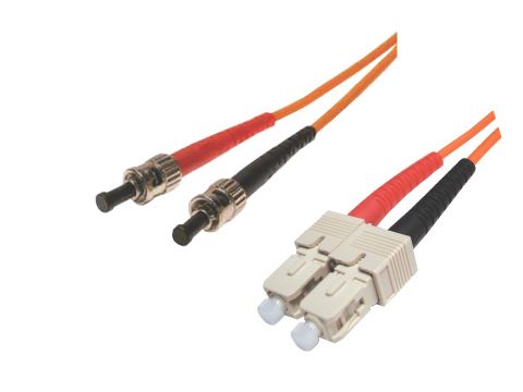 Jarretière Fibre Optique ST/SC OM4 Multimode 1m Duplex
