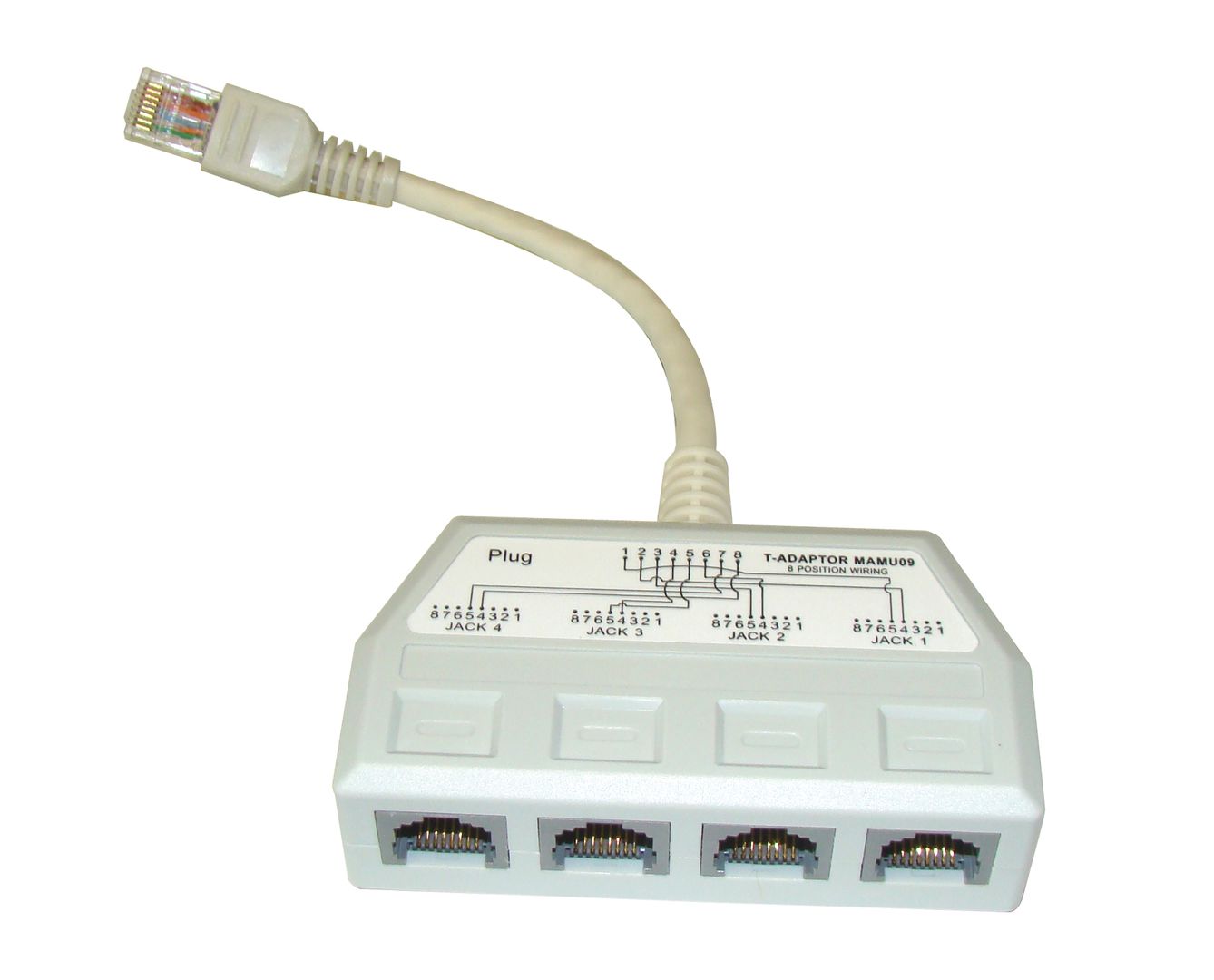 Adaptateur Harmonica 1rj45mx4rj45f 20cm