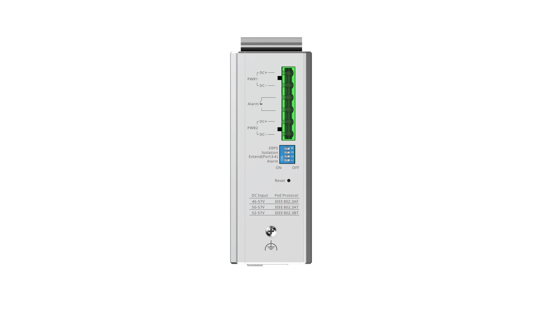 Reyee NIS2100-4GT2SFP-HP - Switch PoE industriel 4 ports Gigabit + 2 SFP L2