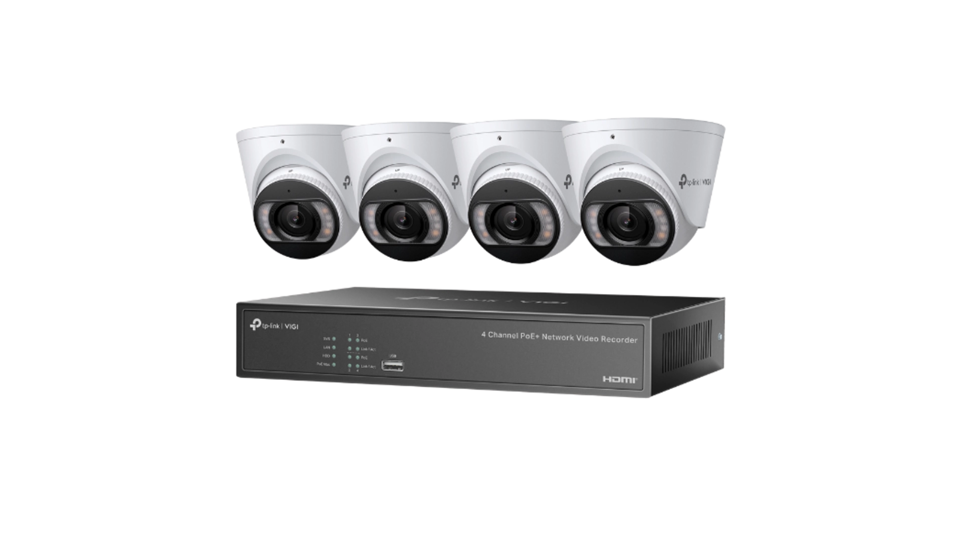 TP-Link NK4P-T4425-2T - Kit NVR WiFi 4 caméras Turret 4MP 2To