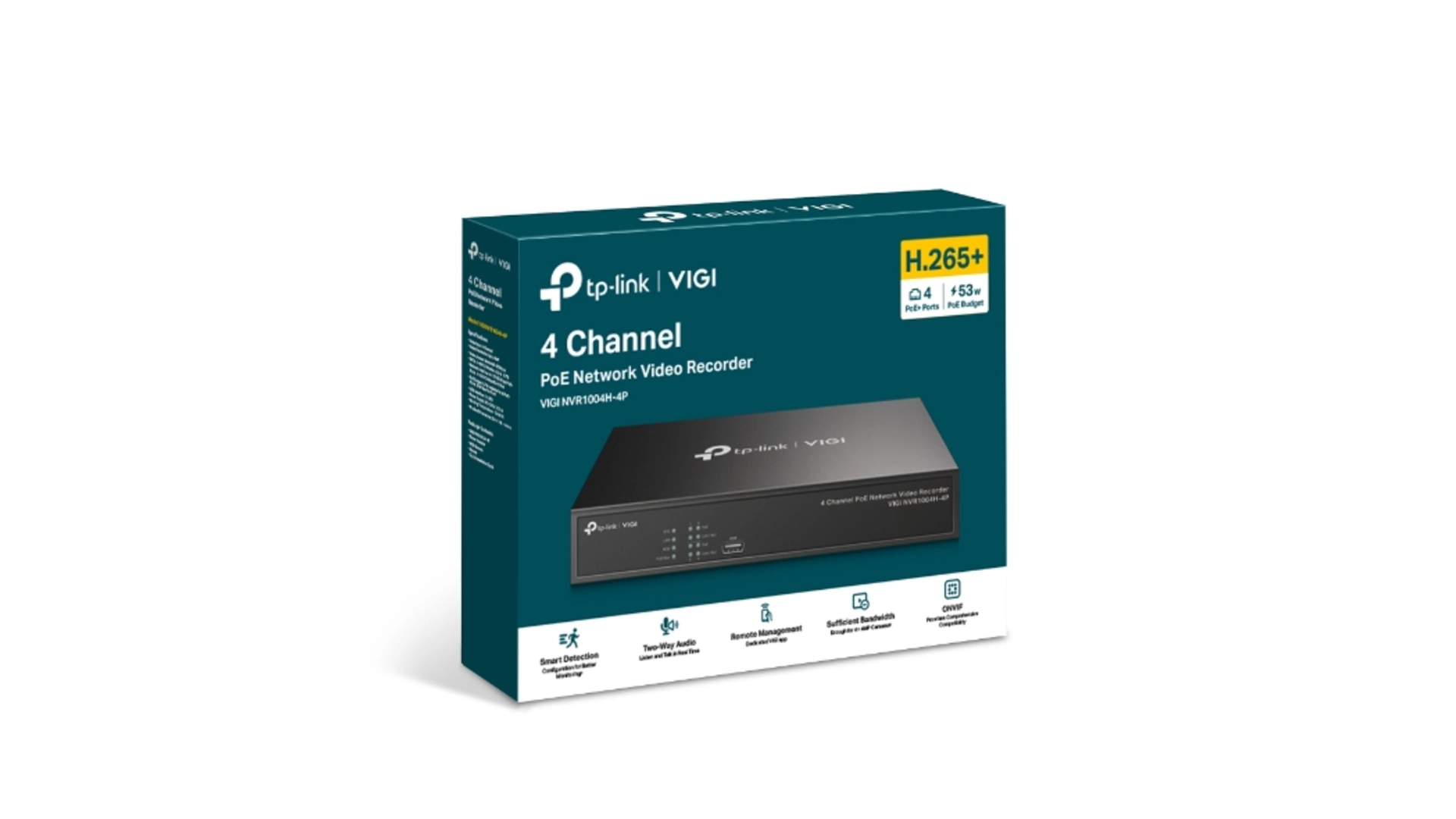 TP-Link NVR1004H-4P - NVR 4 voies 4PoE+ 8MP