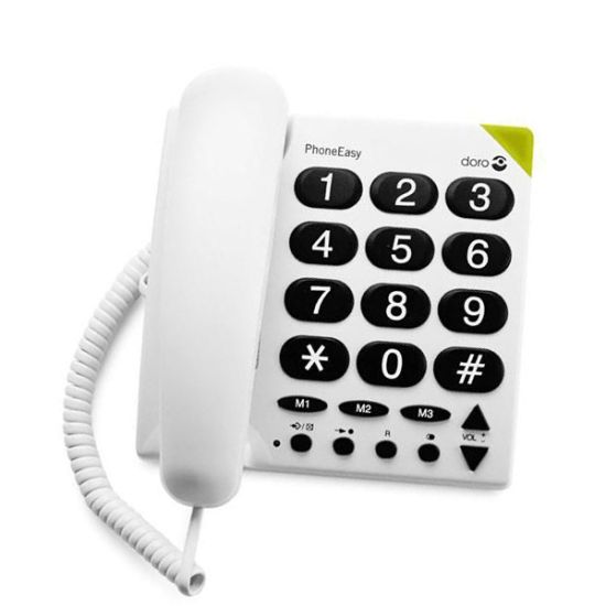 Doro PhoneEasy 311C – Téléphone analogique touches larges seniors – 56710