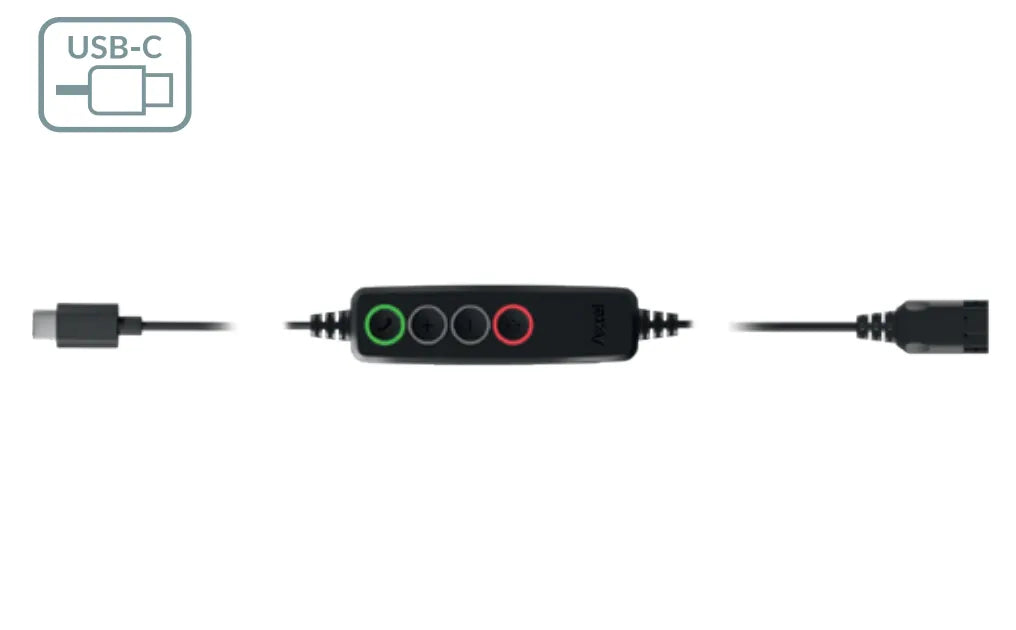 Axtel - Cordon adaptateur QD/USB-C A80 avec contrôles - AXC-USB-A80C