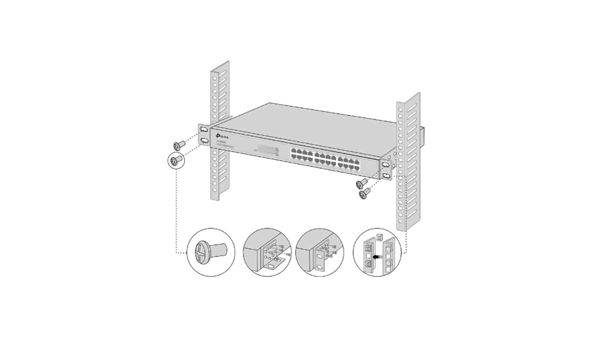 TP-Link RACKMOUNTKIT-19 - Kit de montage Omada 22×43.9×42 mm