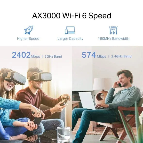 TP-Link RE705X - Répéteur WiFi 6 AX3000 Mbps