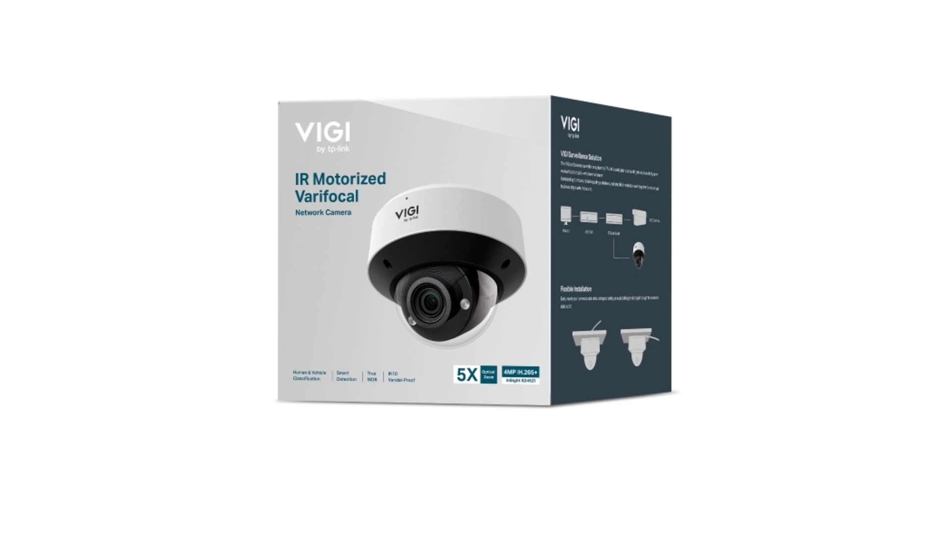 TP-Link S245ZI - Caméra dôme motorisée 4MP IP67 IK10 zoom x5 IA