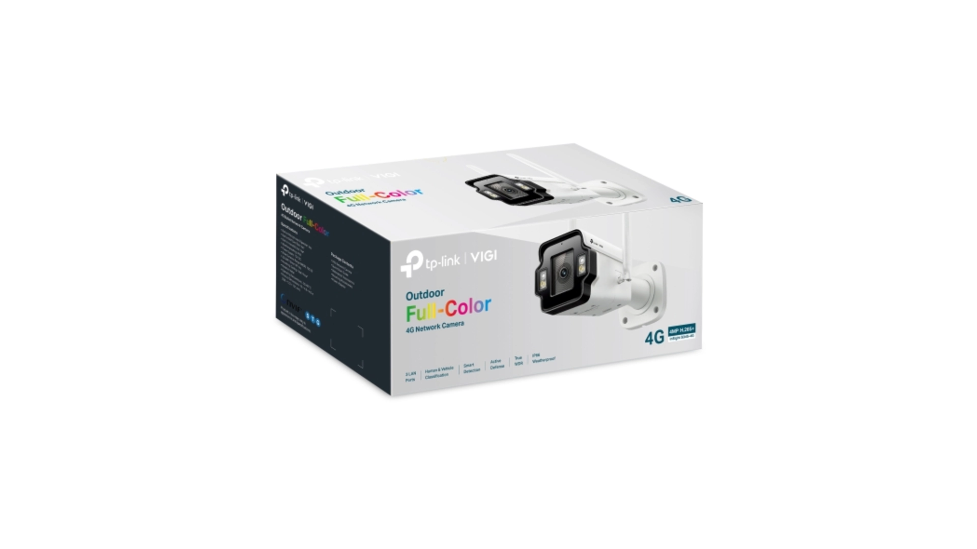 Caméra Bullet IP 4MP Full Color 4mm - IR & Blanc IA WDR Smart Detection