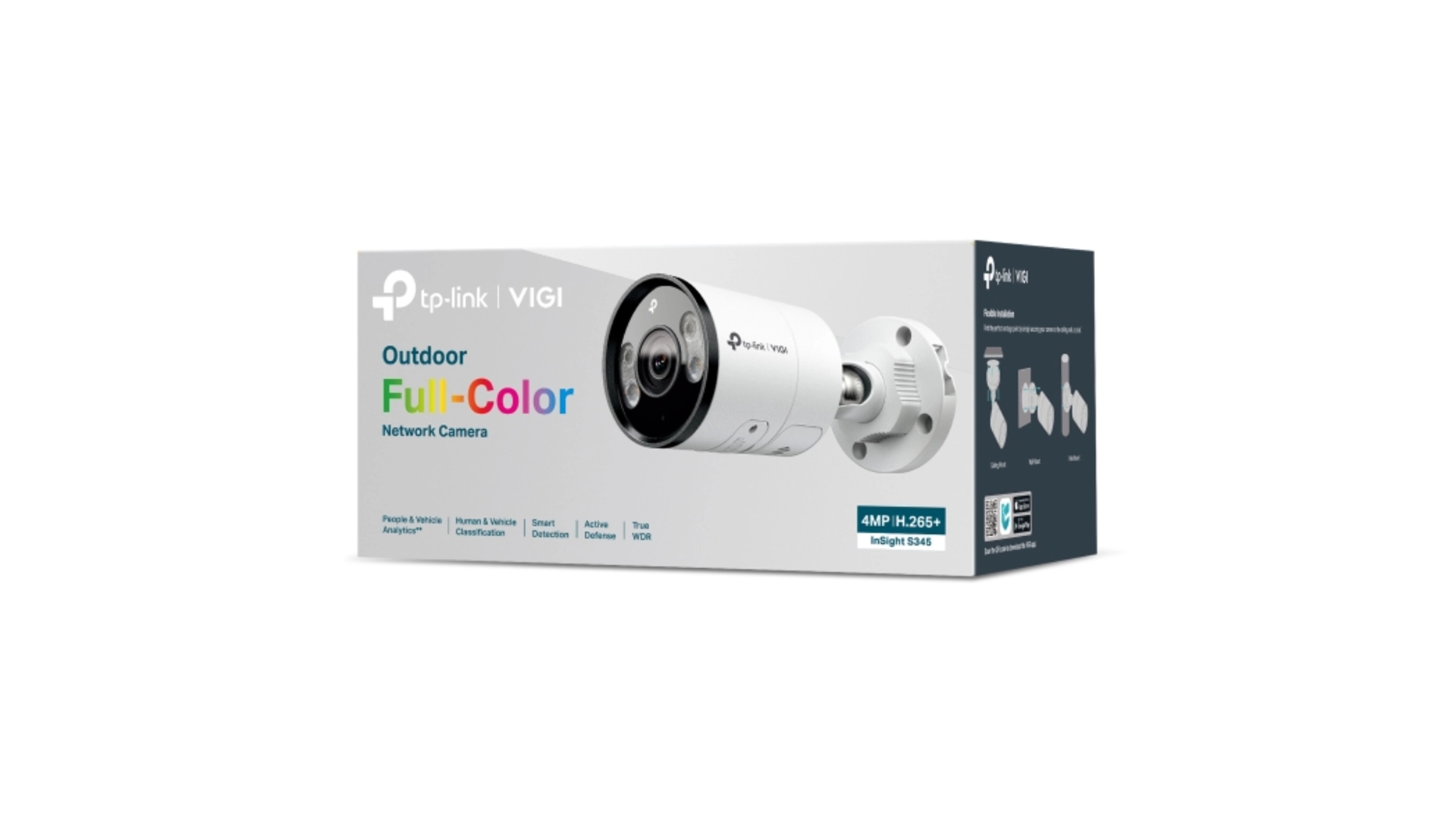 TP-Link S345 - Caméra Bullet 4MP Full Color IR et éclairage blanc Smart Detection