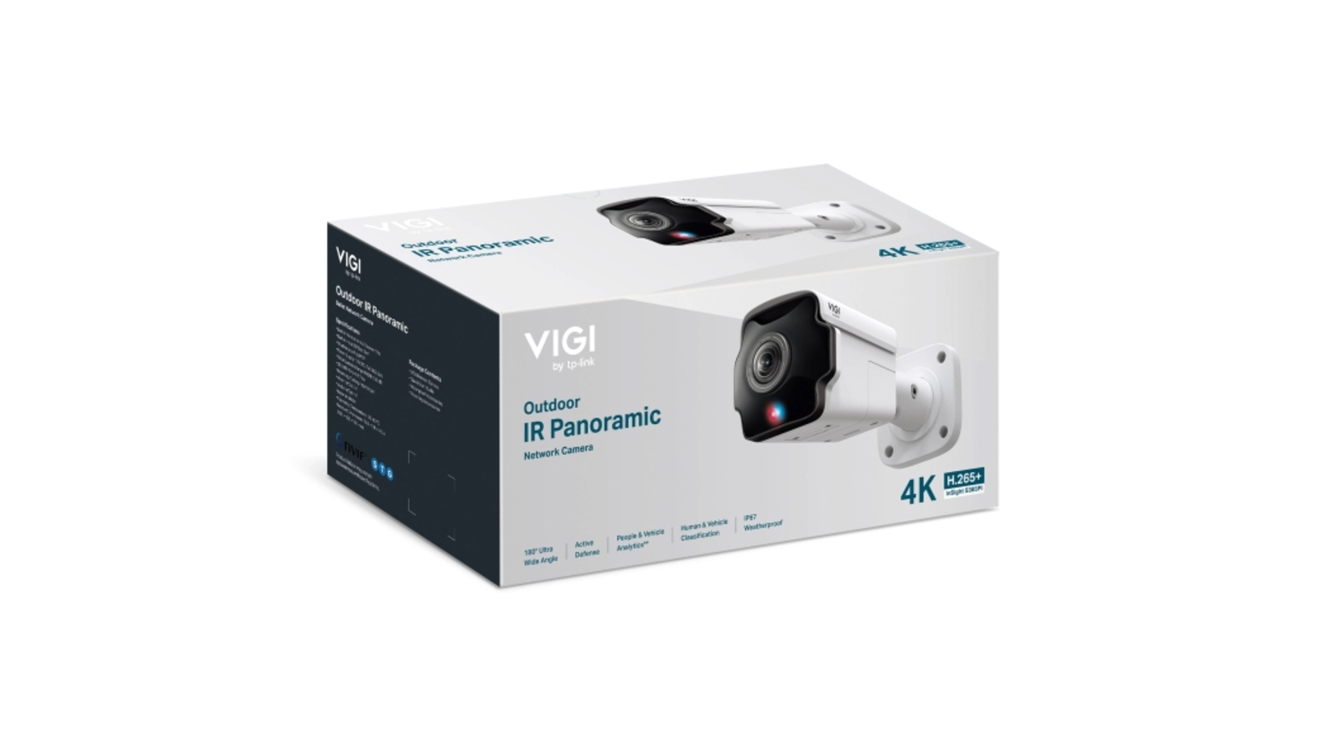 TP-Link S385PI - Caméra Bullet 8MP panoramique 180° IR extérieure IP67/IK10