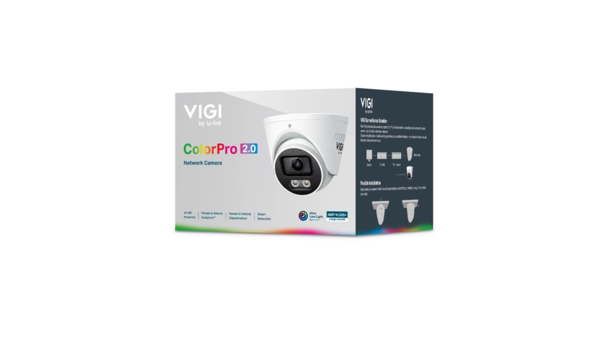 TP-Link S445S - Caméra Turret ColorPro 4MP extérieure IP67 audio bidirectionnel