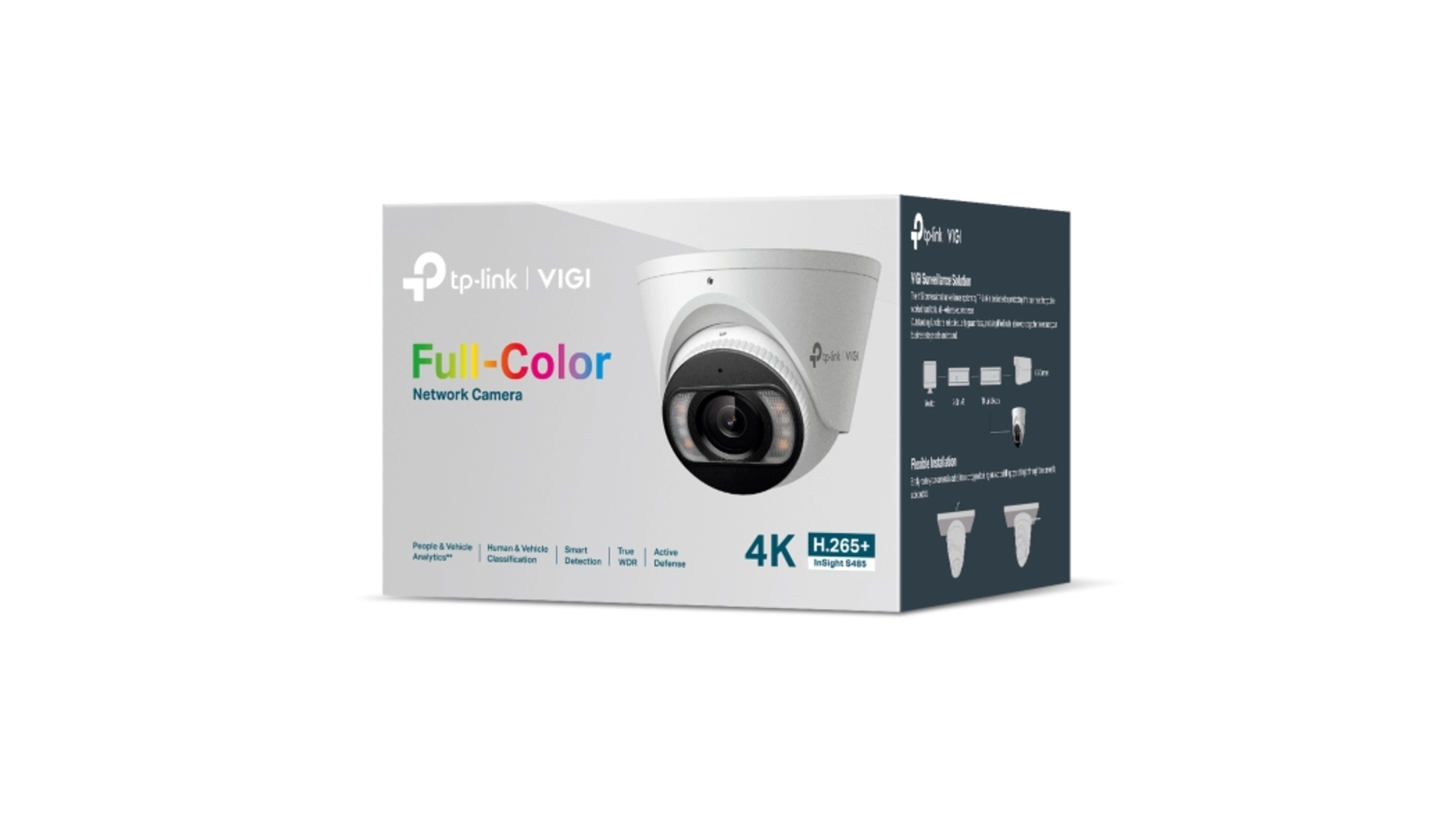 TP-Link S485 - Caméra Turret 8MP Full Color IR Blanc IA WDR