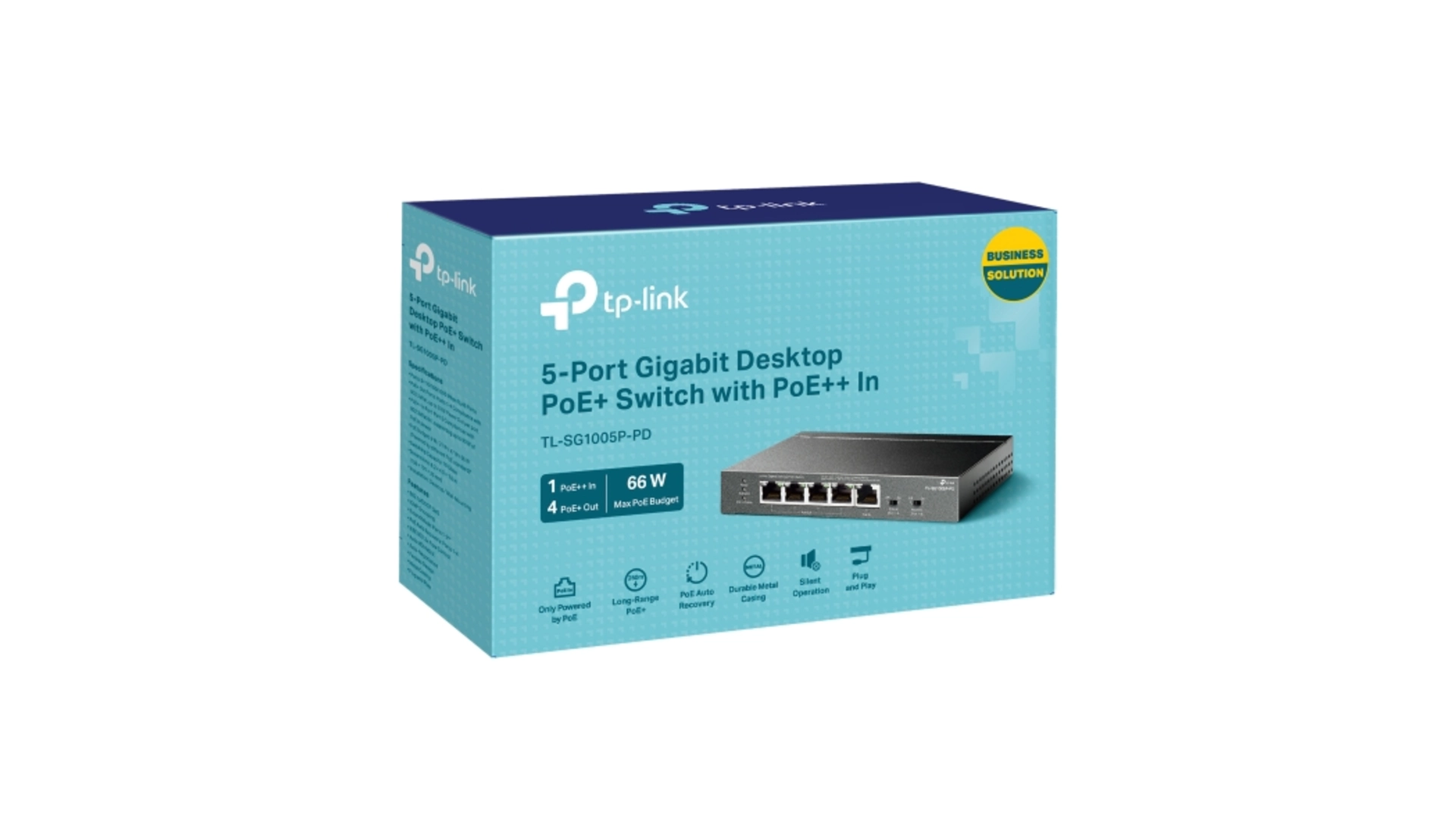 TP-Link SG1005P-PD - Switch 5 ports Gigabit PoE++ bureau