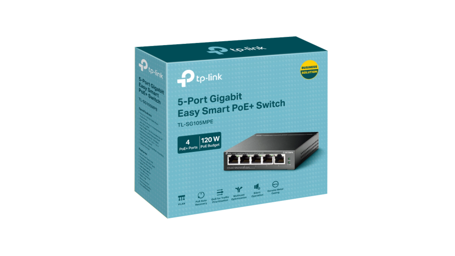 TP-Link SG105MPE - Switch 5 ports Gigabit PoE+ 120W L2 manageable