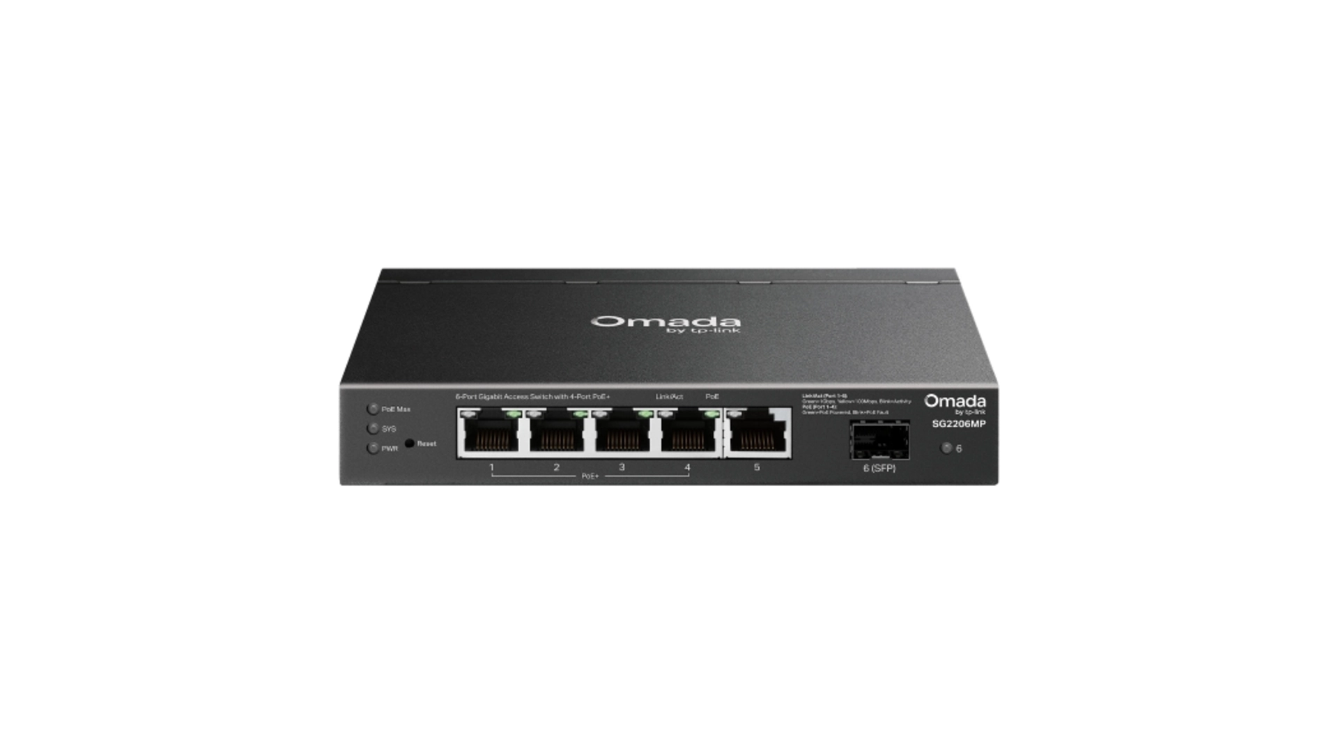 TP-Link SG2206MP - Switch 6 ports Gigabit 4PoE+ Omada
