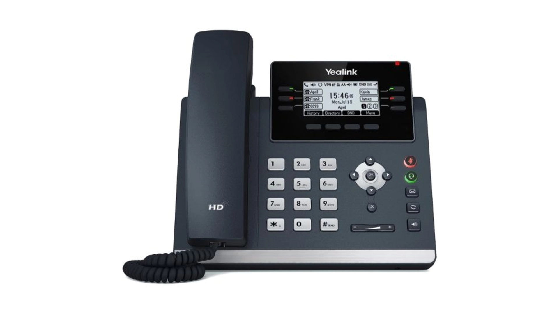 Yealink SIP-T42U - Poste filaire SIP ecran LCD 2,4', 12 comptes voip