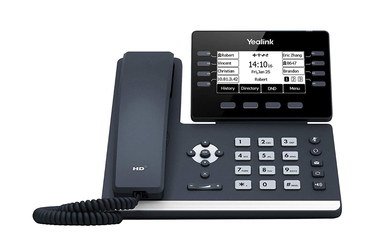Yealink SIP-T53W - Poste IP BLUETOOTH WIFI ss alim, 8 touches / giga / mains libres