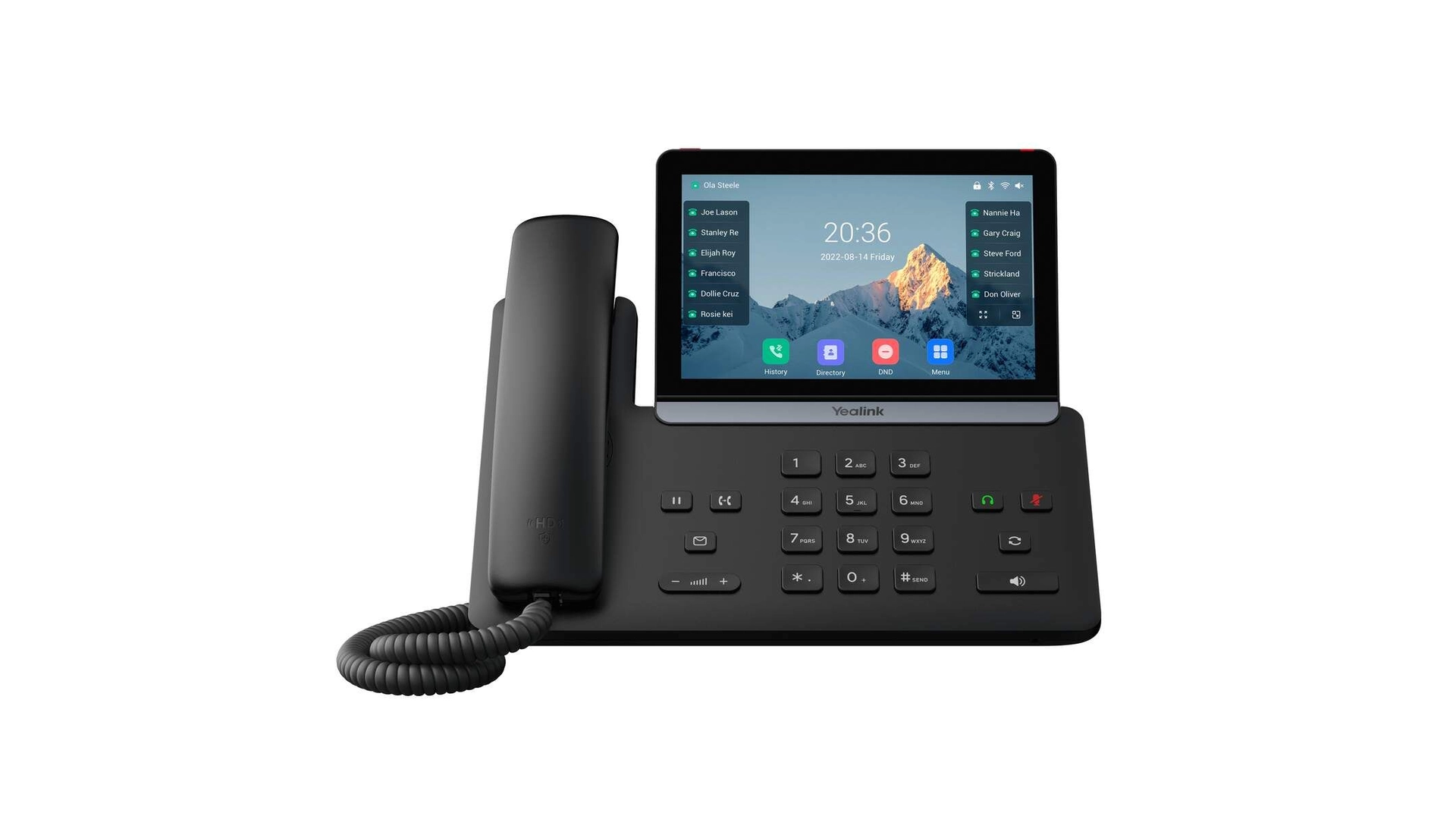 Yealink SIP-T87W - Poste SIP ecran tactile 7' couleur, 16 comptes sip 5 appels simultanes gigabit poe